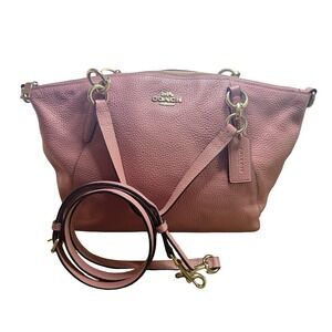Coach Small Kelsey Satchel Pink Pebble Leather Vintage F31077